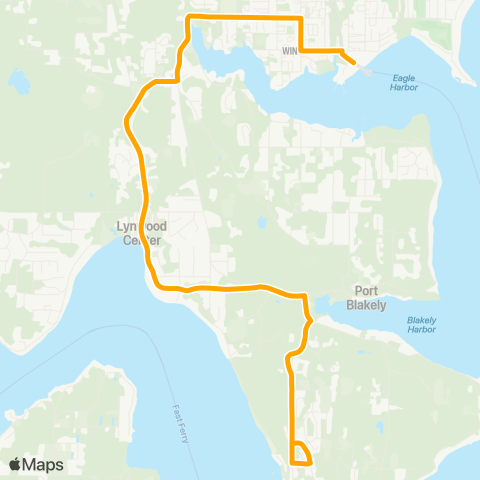 Kitsap Transit Fort Ward map