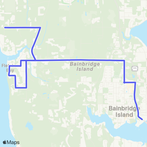 Kitsap Transit Fletcher Bay map