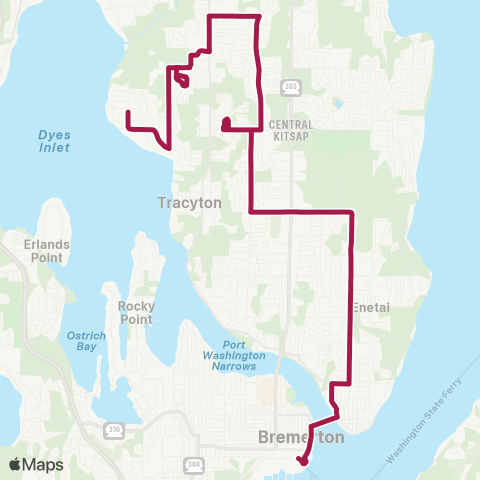 Kitsap Transit Fairgrounds Worker / Driver map