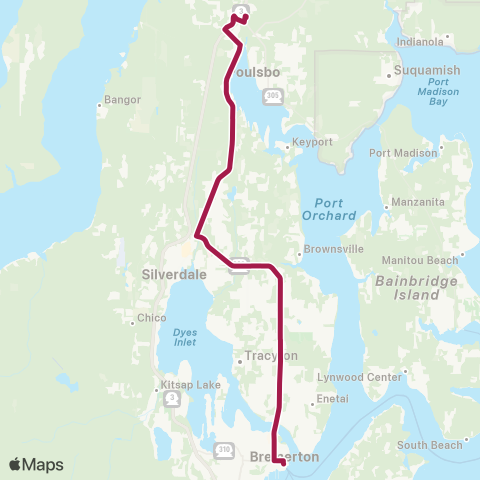 Kitsap Transit Viking Express Worker / Driver map