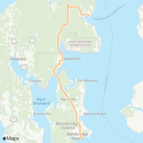 Kitsap Transit Kingston / Bainbridge map