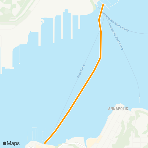 Kitsap Transit Bremerton-Port Orchard Foot Ferry map