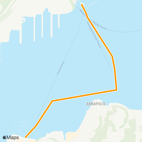 Kitsap Transit Annapolis Foot Ferry map