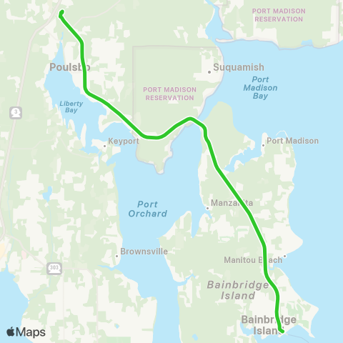 Kitsap Transit North Ferry Take Home map