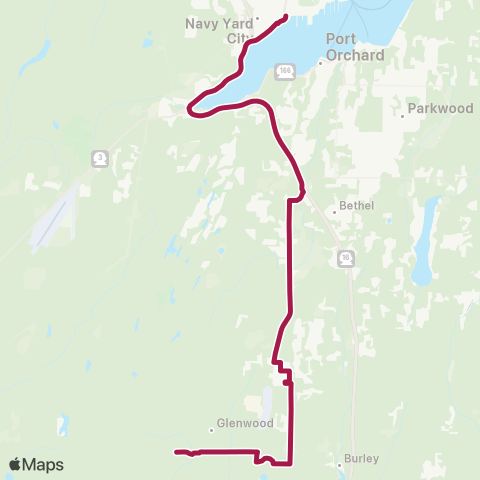 Kitsap Transit Horseshoe Lake Worker / Driver map