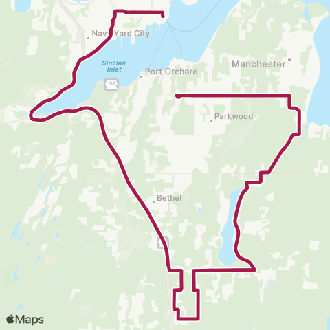 Kitsap Transit Long Lake Days Worker / Driver map