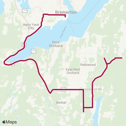 Kitsap Transit Phillips / Bielmeier Worker / Driver map