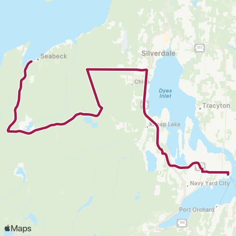 Kitsap Transit Seabeck / Camp Union Worker / Driver map