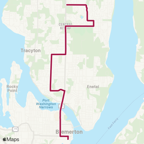 Kitsap Transit Woodmere map