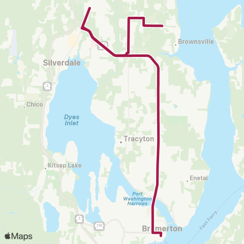 Kitsap Transit Central Valley Loop map