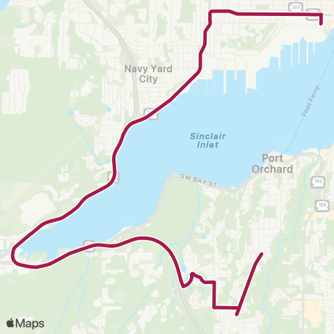 Kitsap Transit Sidney Woods map