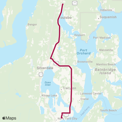 Kitsap Transit Early North map