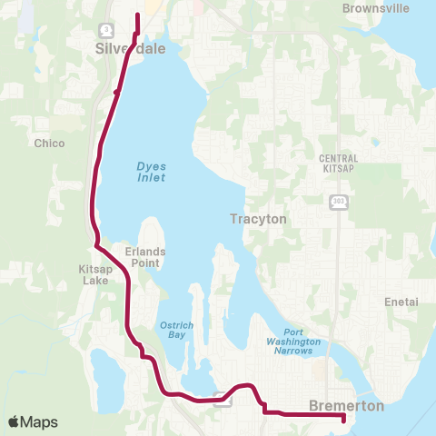 Kitsap Transit Chico Run map