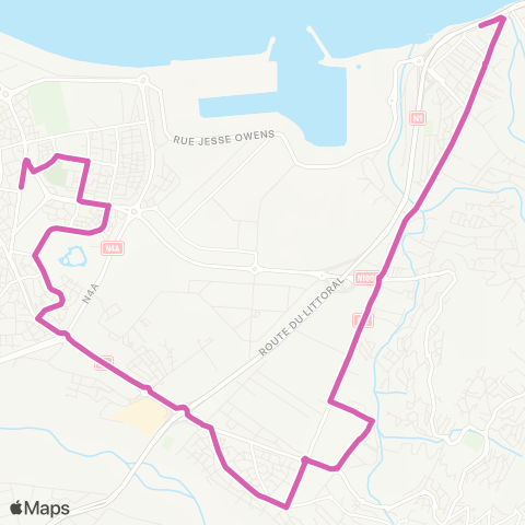 Kar'Ouest Mairie de La Possession - Pôle d'échange du Port (Par Moulin Joli) map