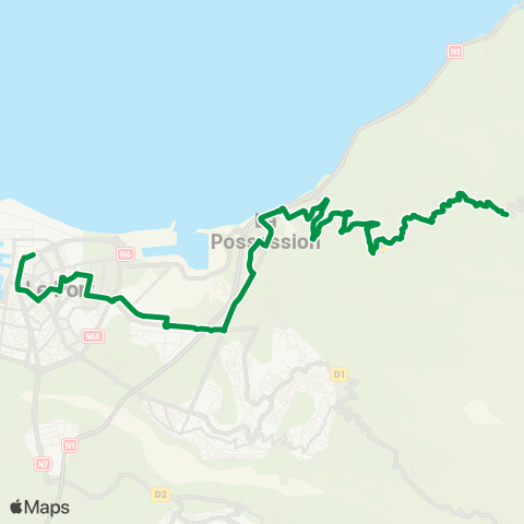 Kar'Ouest Ravine à Malheur - La Possession - Pôle d'échange du Port - Glacière map