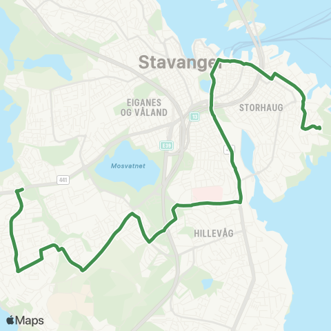 Kolumbus Busslinje i Rogaland map