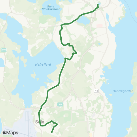 Kolumbus Busslinje i Rogaland map