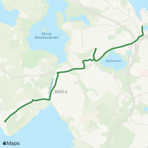 Kolumbus Busslinje i Rogaland map