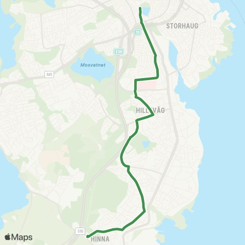 Kolumbus Busslinje i Rogaland map