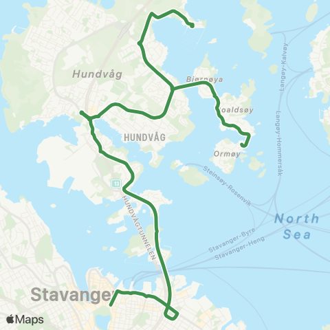 Kolumbus Busslinje i Rogaland map