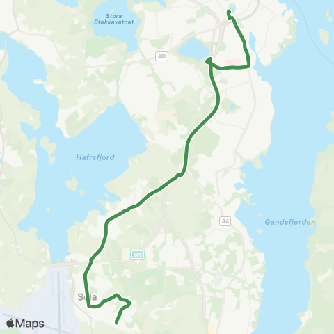 Kolumbus Busslinje i Rogaland map