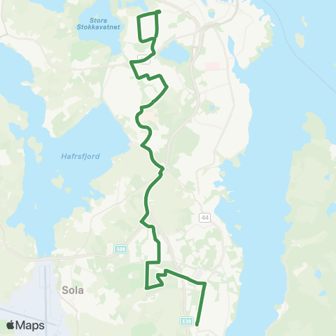 Kolumbus Busslinje i Rogaland map