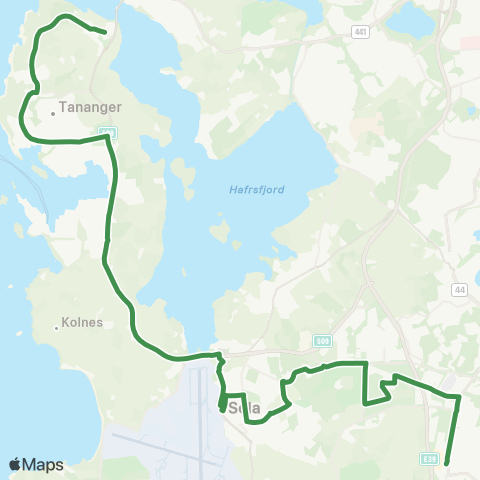 Kolumbus Busslinje i Rogaland map