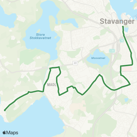 Kolumbus Busslinje i Rogaland map