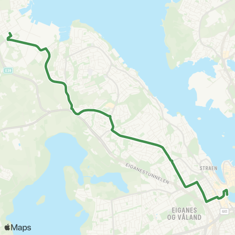 Kolumbus Busslinje i Rogaland map