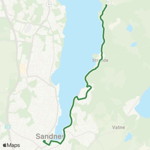 Kolumbus Busslinje i Rogaland map