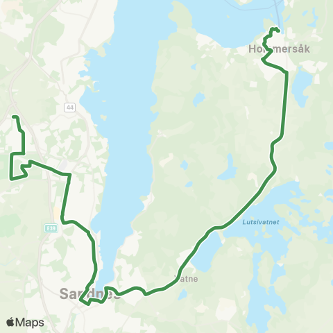 Kolumbus Busslinje i Rogaland map