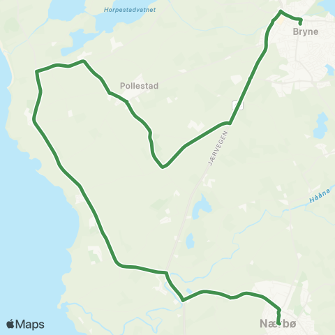 Kolumbus Busslinje i Rogaland map