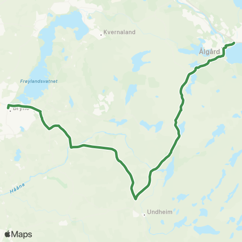 Kolumbus Busslinje i Rogaland map