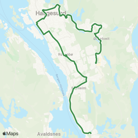 Kolumbus Busslinje i Rogaland map