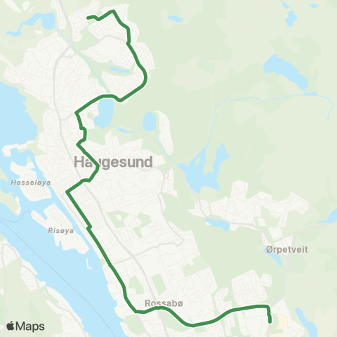 Kolumbus Busslinje i Rogaland map