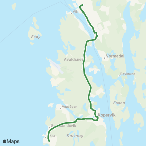 Kolumbus Busslinje i Rogaland map