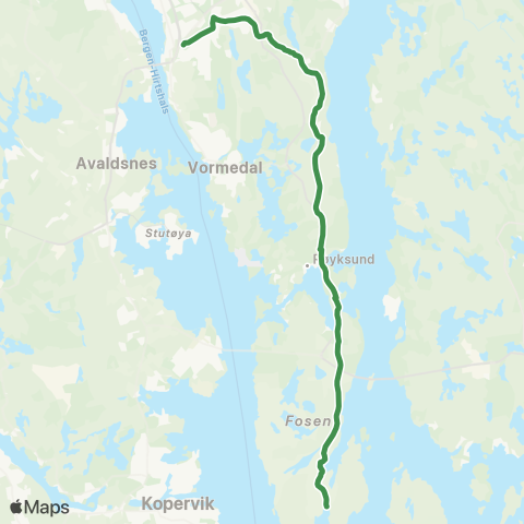 Kolumbus Busslinje i Rogaland map