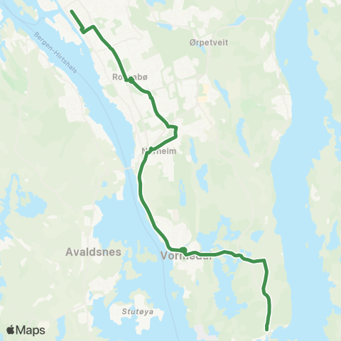 Kolumbus Busslinje i Rogaland map