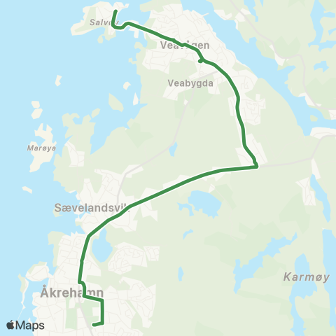 Kolumbus Busslinje i Rogaland map