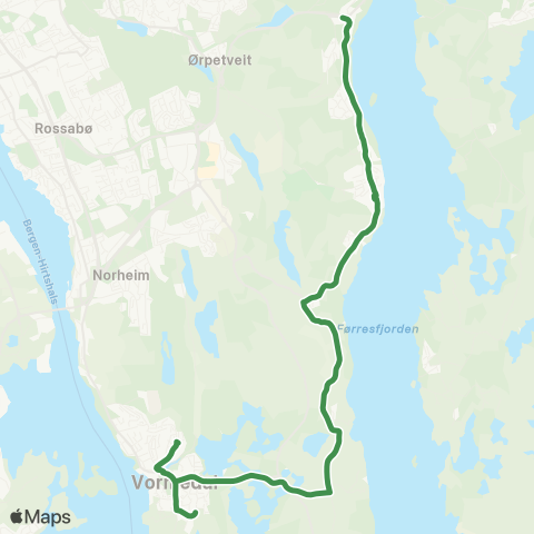 Kolumbus Busslinje i Rogaland map