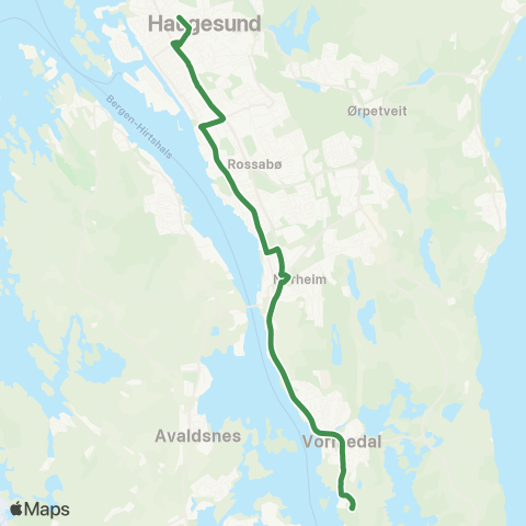 Kolumbus Busslinje i Rogaland map