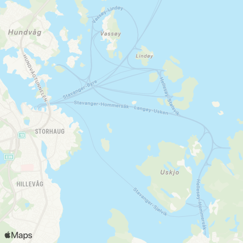 Kolumbus Båtlinje i Rogaland map