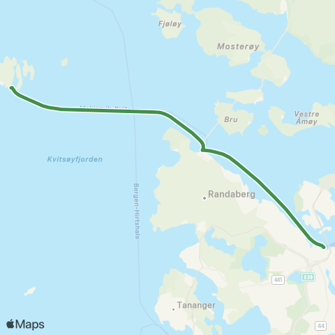 Kolumbus Båtlinje i Rogaland map