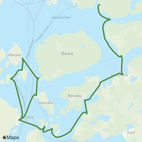 Kolumbus Båtlinje i Rogaland map