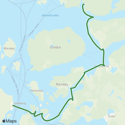 Kolumbus Båtlinje i Rogaland map