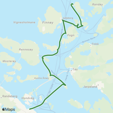 Kolumbus Båtlinje i Rogaland map