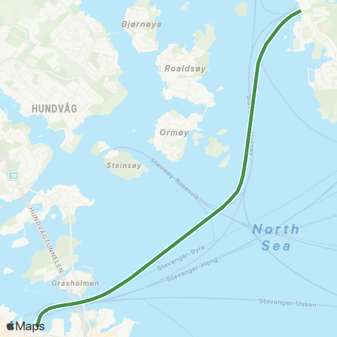 Kolumbus Båtlinje i Rogaland map