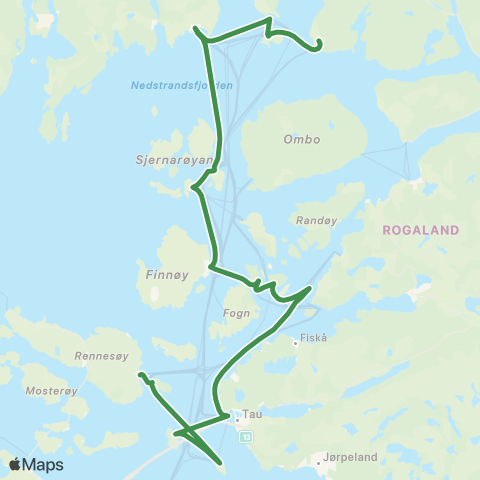 Kolumbus Båtlinje i Rogaland map