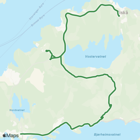 Kolumbus Busslinje i Rogaland map