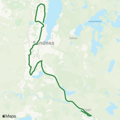 Kolumbus Busslinje i Rogaland map